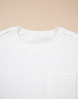 Solid Knit Reverse Seam Chest Pocket Sweatshirt