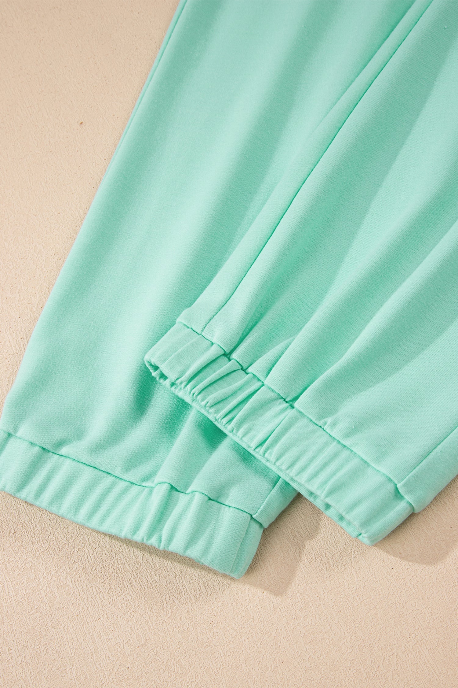 Solid V-Neck Tee and Drawstring Pants Set