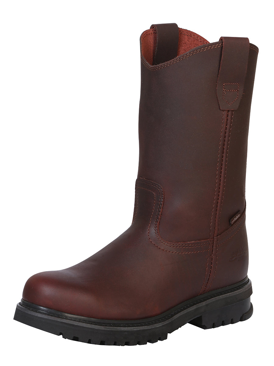 Establo Work Boot — Grasso Leather in Shedron