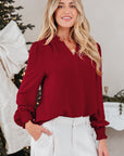 Karimya Long Sleeve Blouse Long Sleeve Top