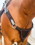 Bar-B Pink on Black BuckStitch Betty Bikini Breast Collar