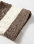Colorblock Stripe V-Neck 3/4 Sleeve Sweater