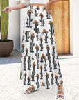 Baha Ranch Western Cactus Tiered Prairie Maxi Skirt