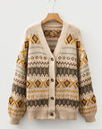 Hana Pattern Knitted Cardigan Sweater