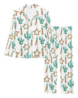 Baha Ranch Turquoise Christmas Cactus Women's Western Pajamas