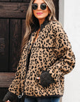 Sloane Leopard Zip Up Pocket Jacket