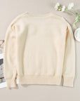 Tiana Pattern Ribbed Edge Sweater