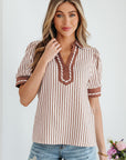 Romina Short Bubble Sleeve Blouse