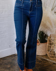 Ayleen Center Seam Deep Wash Straight Jeans