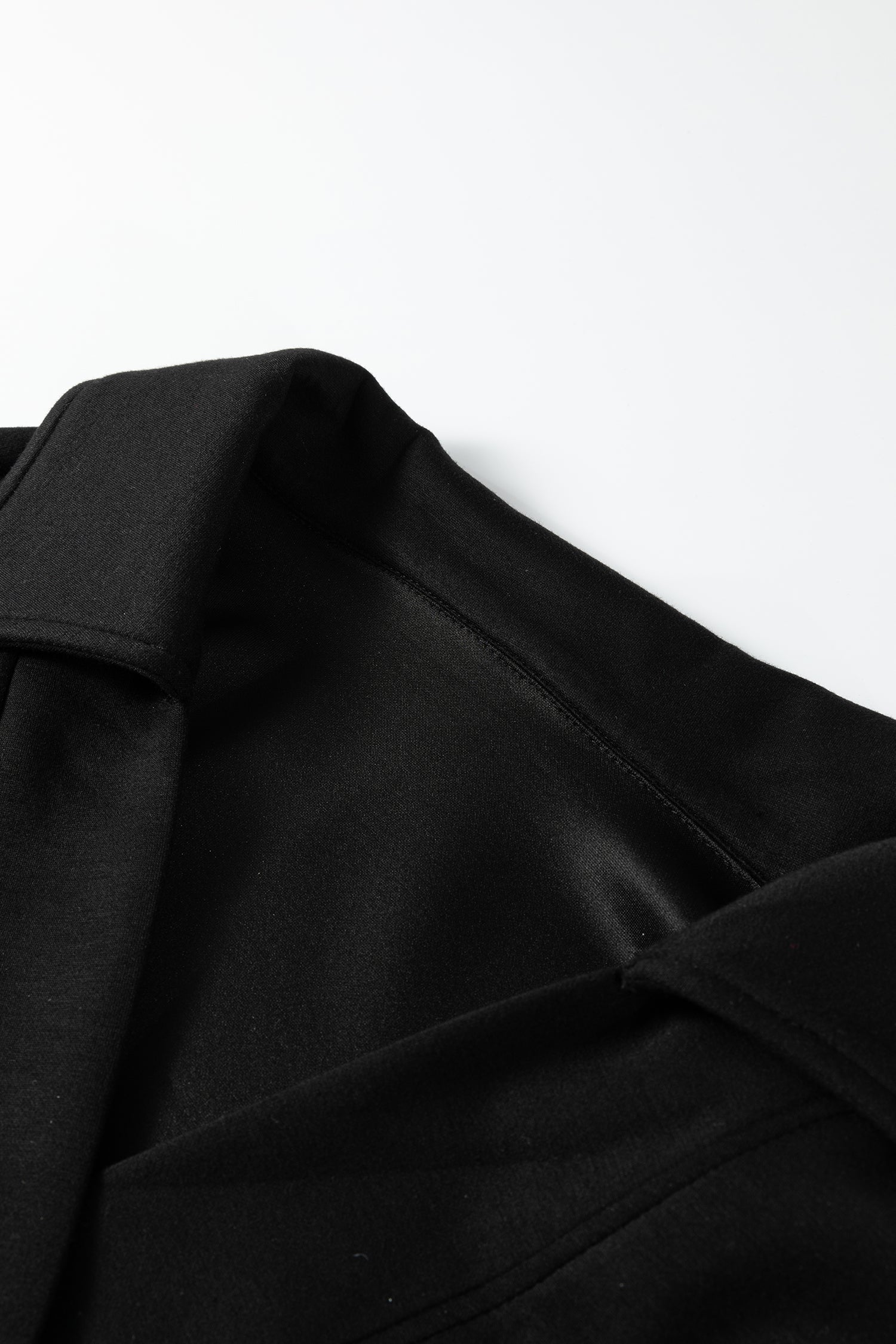 Solid Collared V-Neck Sweatshirt &amp; Sweatpants Set
