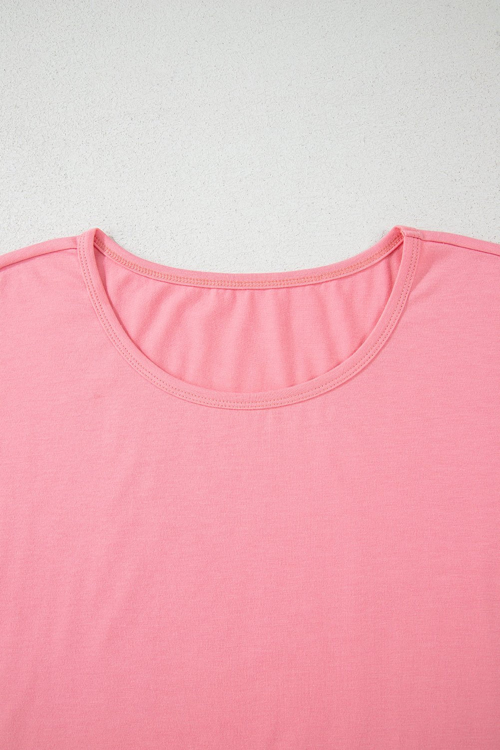 Solid Frilled Hem Short Sleeve T-Shirt