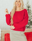 Addison Backless Bubble Sleeve Sweater