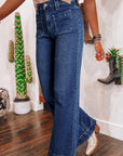 Victoria Wide Leg Pocketed High Waist Jeans