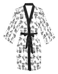 Baha Ranch Cowboy Print Western Satin Kimono Robe