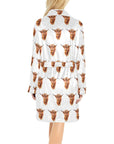 Highland Cow Women's Western Bath Robe
