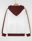 Ariyah Patchwork athleisure Hooded Sweatshirt