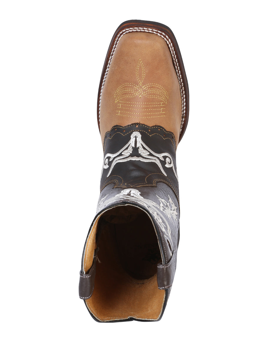 El General Rodeo Boot — Crazy Honey/Dark Brown