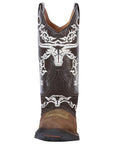 El General Rodeo Boot — Crazy Brown/Dark Brown with Embroidery