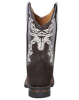 El General Rodeo Boot — Crazy Brown/Dark Brown with Embroidery