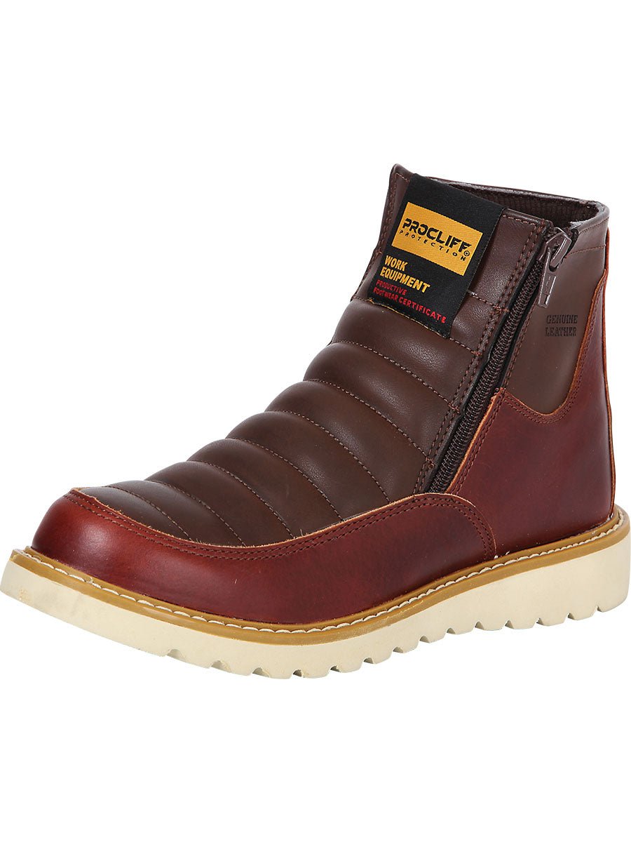 Procliff Pull Up Work Boot in Wine