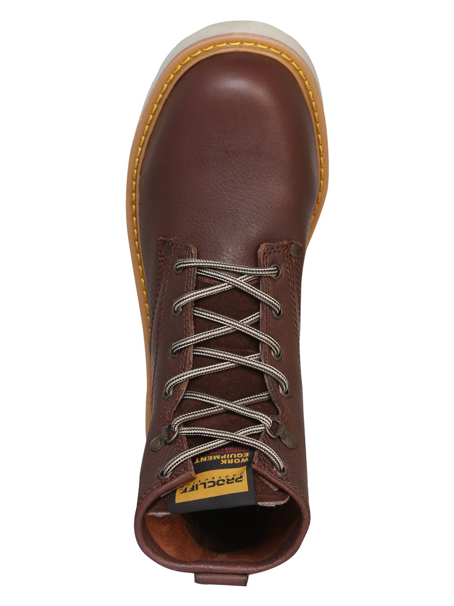 Procliff Protection Lace-Up Work Shoe in Walnut