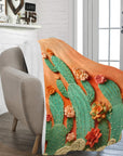 Beautiful Cactus 60x80 Throw Blanket Made in USA