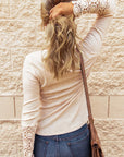 Denver Lace Hem Sleeve Top