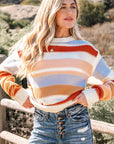 Oragita Colorblock Drop Shoulder Sweater