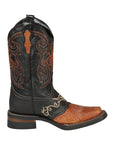 El General Rodeo Boot — Crazy Wine with Embroidery