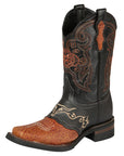 El General Rodeo Boot — Crazy Wine with Embroidery