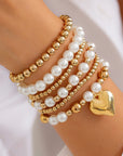 April Pearl Beading Multilayer Bracelet