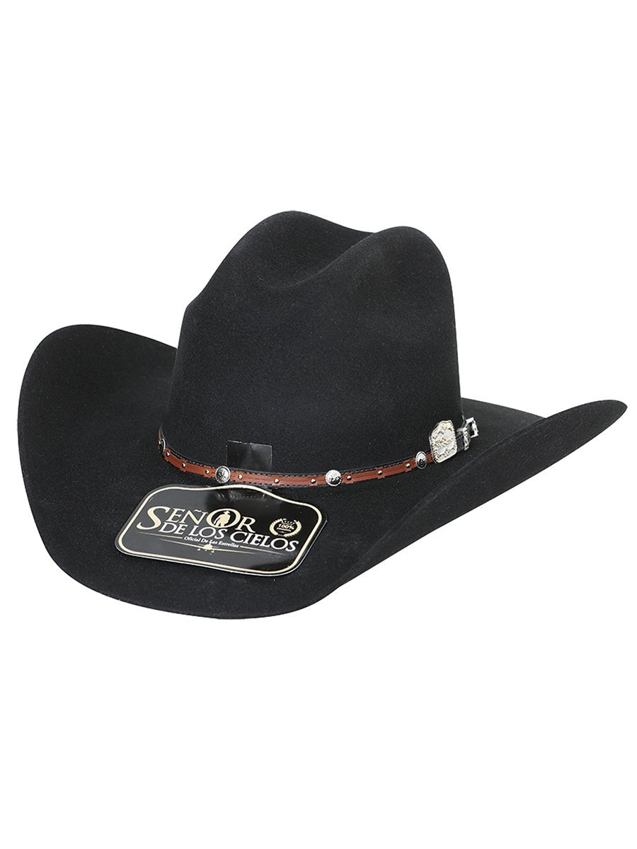 El Senor de los Cielos Felt Western Hat 50x in Black