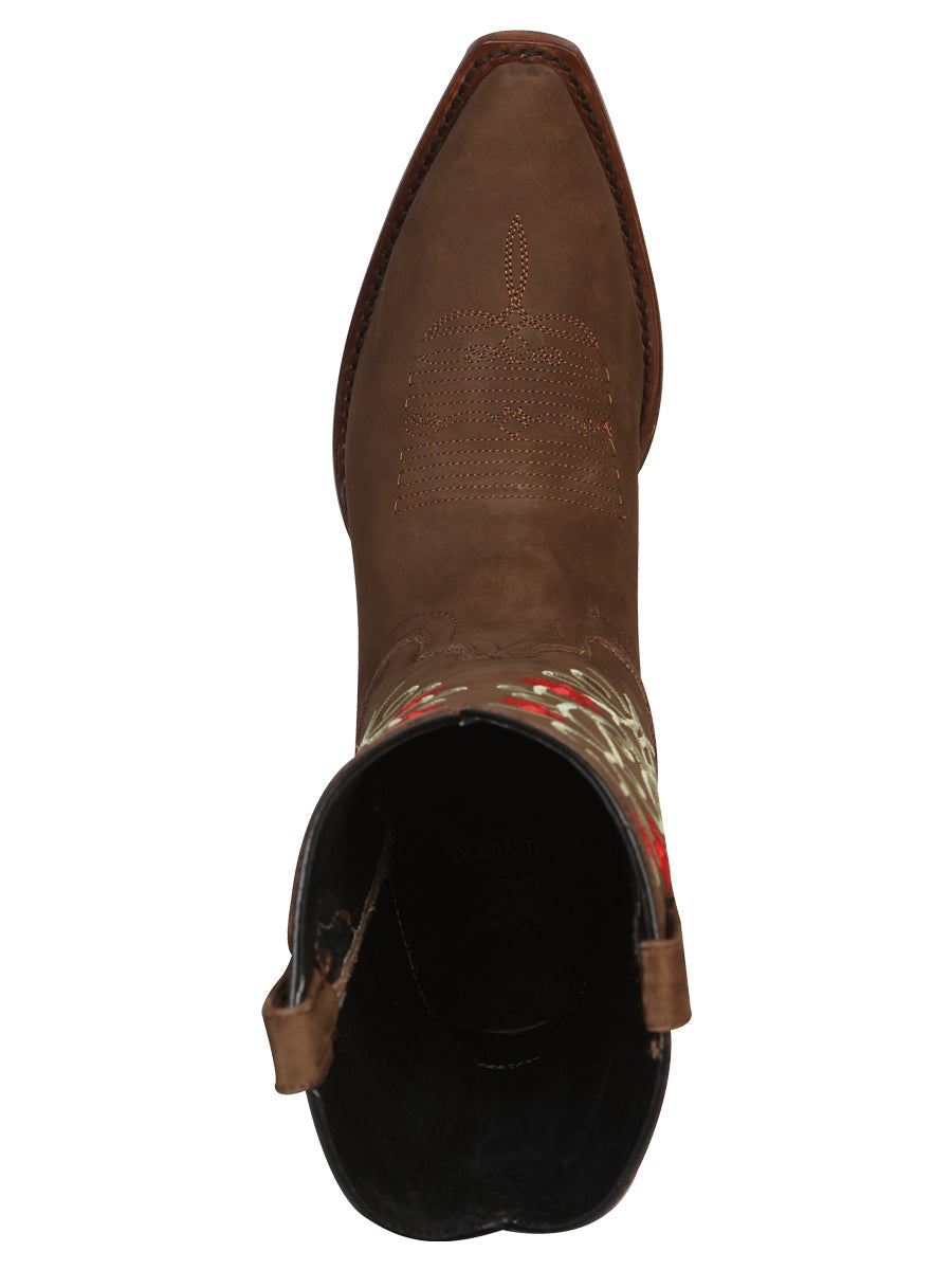 El General Rodeo Western Boot — Suede Brown