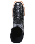 El General Rodeo Boot — Imitation Pirarucu in Black