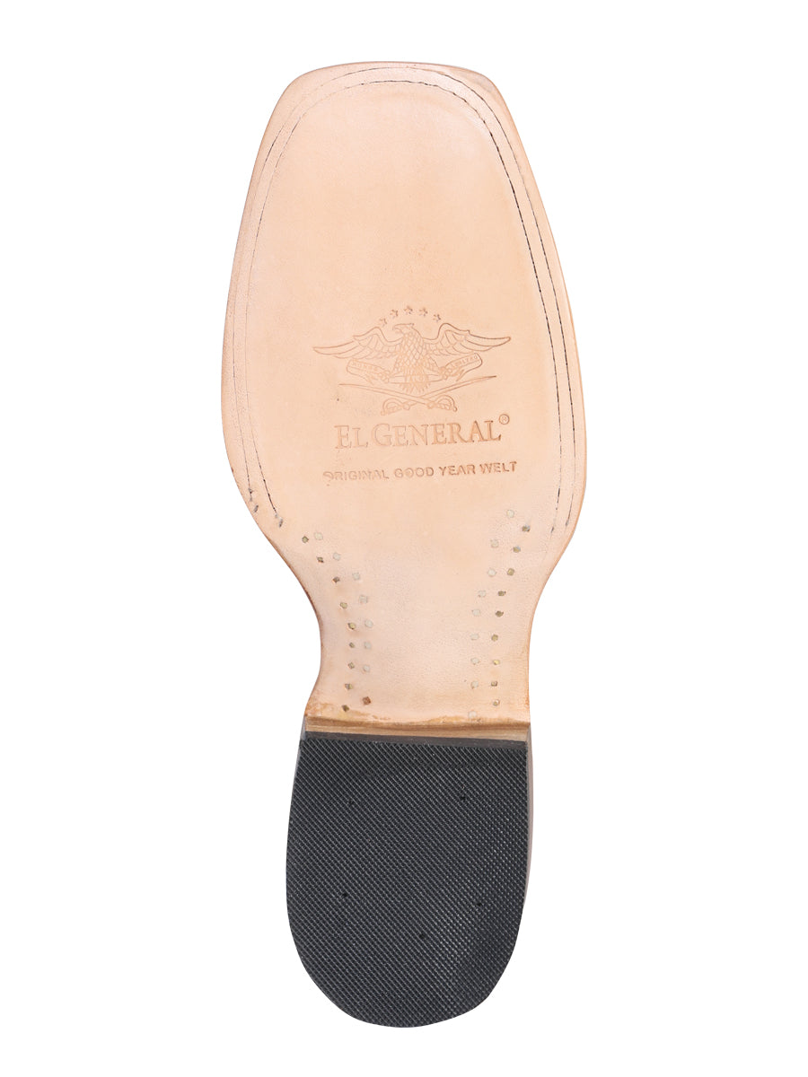 El General Rodeo Boot — Imitation Pirarucu in Black