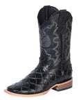 El General Rodeo Boot — Imitation Pirarucu in Black