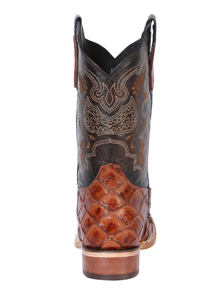 El General Rodeo Boot — Imitation Pirarucu in Cognac