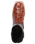El General Rodeo Boot — Imitation Pirarucu in Cognac