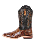 El General Rodeo Boot — Printed Caiman in Light Brown