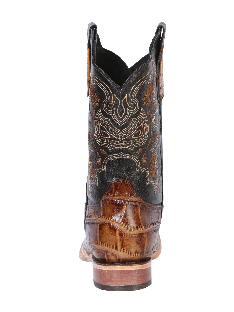 El General Rodeo Boot — Printed Caiman in Light Brown