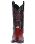 El General Rodeo Boot — Printed Ostrich Burgundy