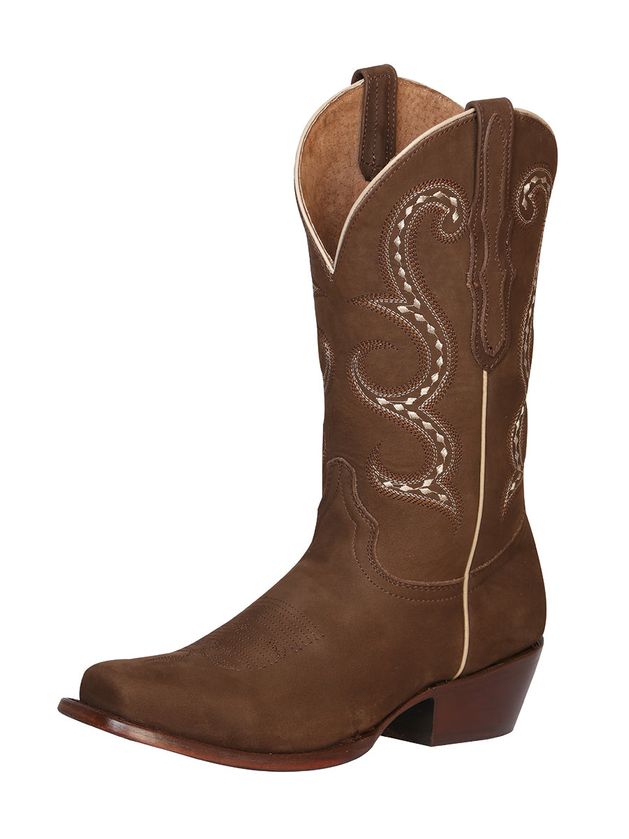 El General Womens Rodeo Boot in Suede Brown