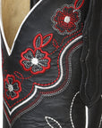 El General Woman Cowboy Boot — Leather Crazy Black
