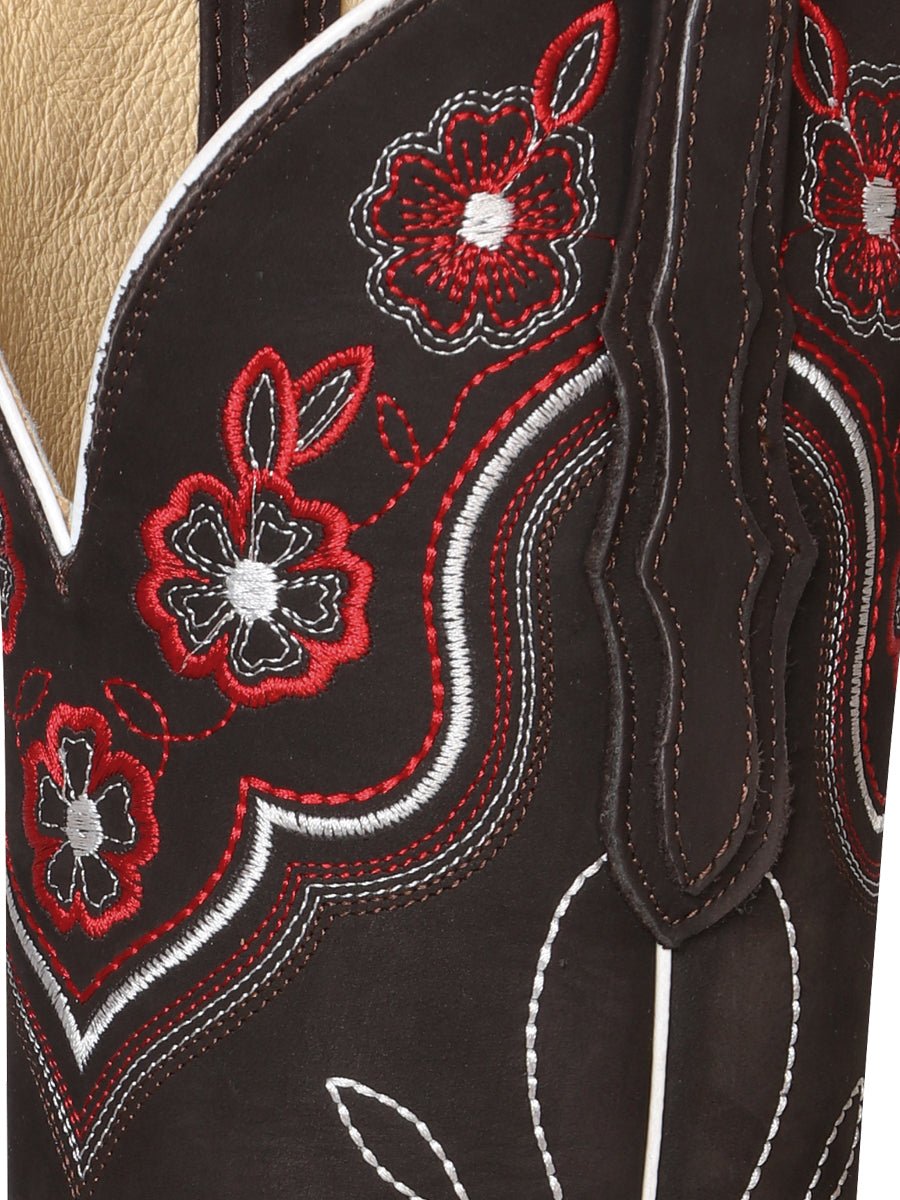 El General Womens Rodeo Boot in Suede Dark Brown
