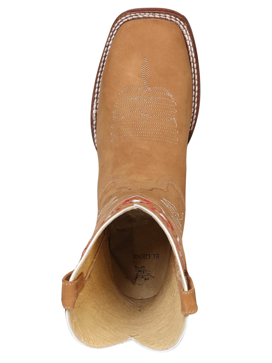 El General Womens Rodeo Boot in Nobuck Peach