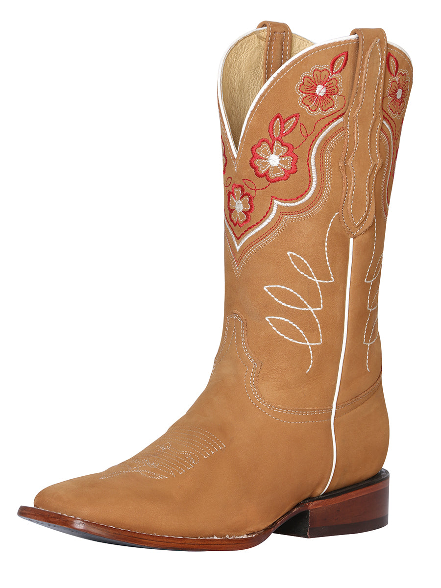 El General Womens Rodeo Boot in Nobuck Peach
