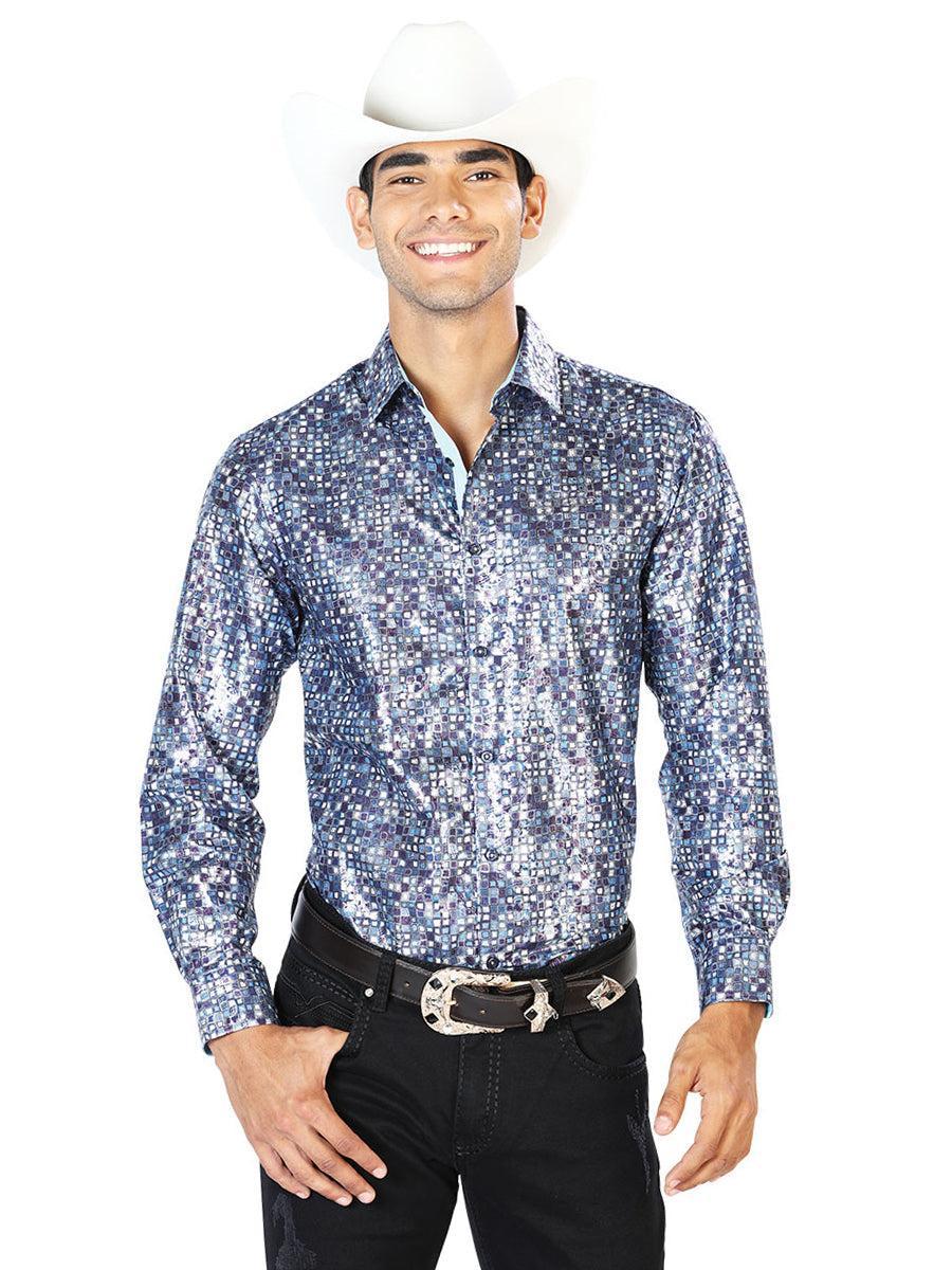 Navy Blue Casual Long Sleeve Shirt