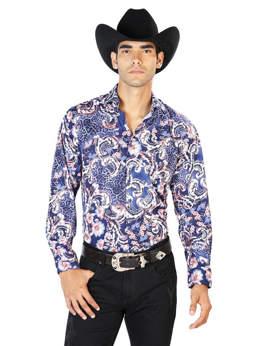 Navy Blue Casual Long Sleeve Shirt