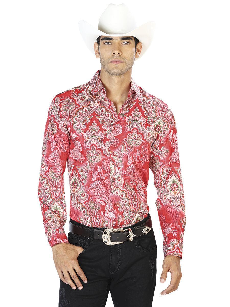 Red Casual Long Sleeve Shirt
