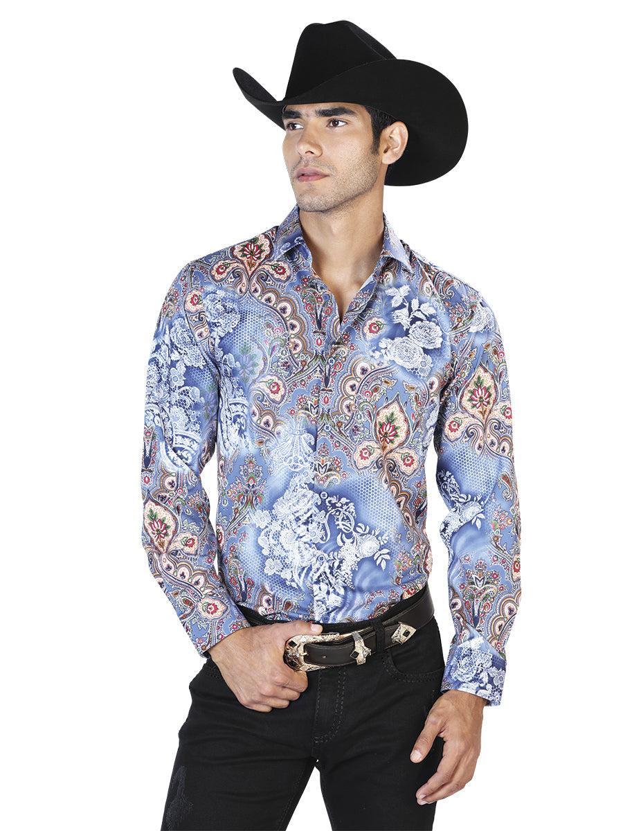 Blue Casual Long Sleeve Shirt